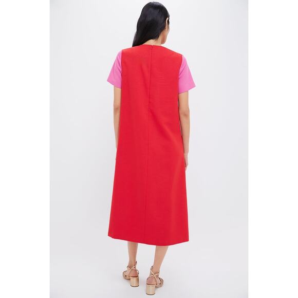 TUCKERNUCK Poppy and Hot Pink Placed Embroidery James Dress Size XL NWT - Picture 2 of 8